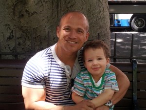 With the next generation of Valentine males - Zachary.