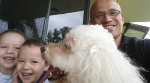 Zachary and Olivia with their good friend - Ruby. They just adore one another.