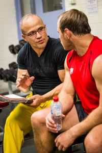 A good teacher is hard to find but finding a good student is even harder. Plan the work - to work the plan. Photo: discussing fine points of one of my programs with retired legend of rugby - Phil Waugh. 