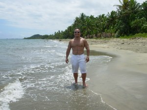 On a beach in one of my favourite parts of the world. Enjoying the sun again. 